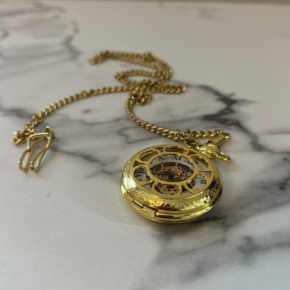 2- Goldtone Pocket watches- colibri and no brand - Picture 5 of 17